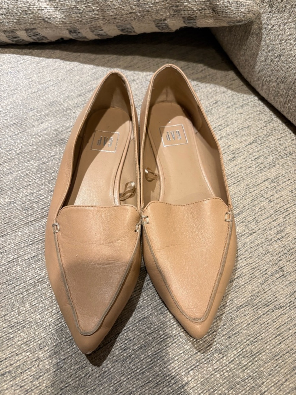 GAP Tan Pointed Leather Loafers